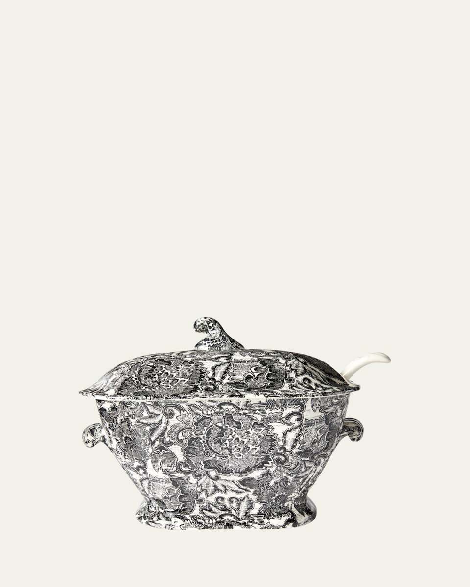 Faded Peony Soup Tureen